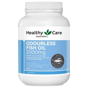 Healthy Care Odourless Fish Oil 2000mg 400 Soft Capsules Exp 02/2026